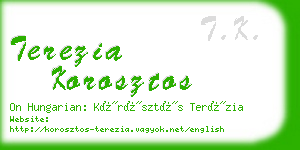 terezia korosztos business card